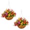 24" UV Resistant Artificial Daisy Hanging Basket DIY Kit